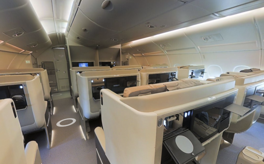 Singapore Airlines A380 Virtual Tour by 360INT & Street View