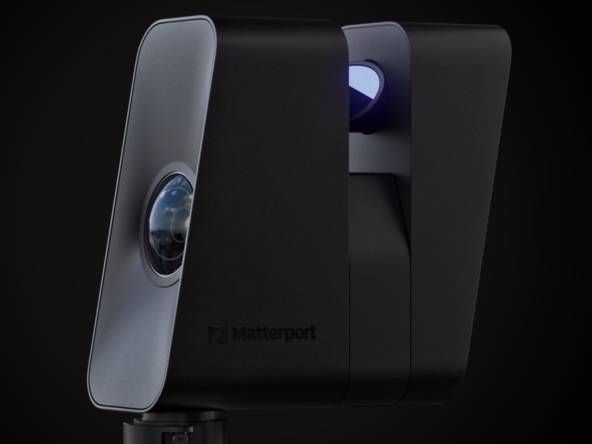 Matterport Pro 3 Lidar scanner close up dark background | 360INT